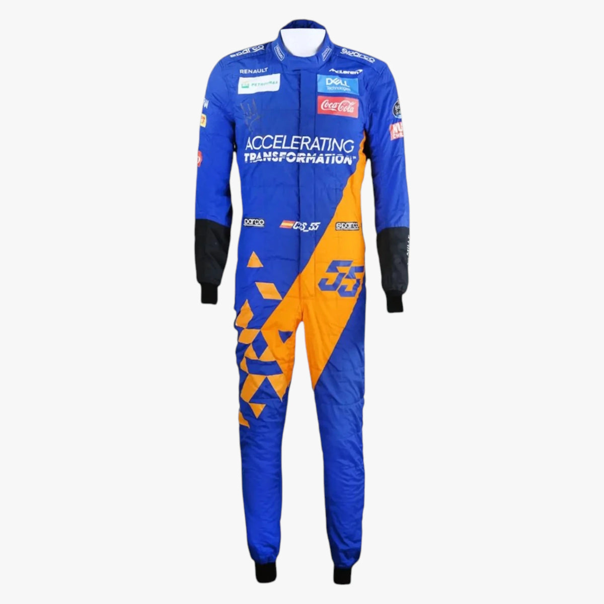 2019 McLaren F1 Carlos Sainz Jr Replica Motorsport Racing Suit