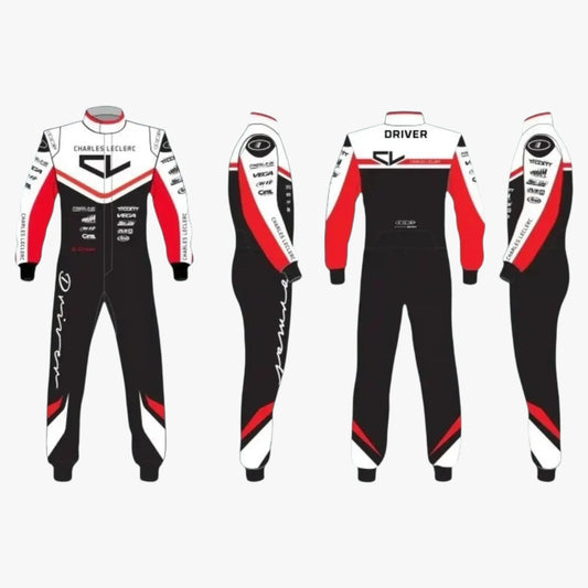 Charles Leclerc 2020 Overall Go Kart Replica Racing Sublimation Printed Suit