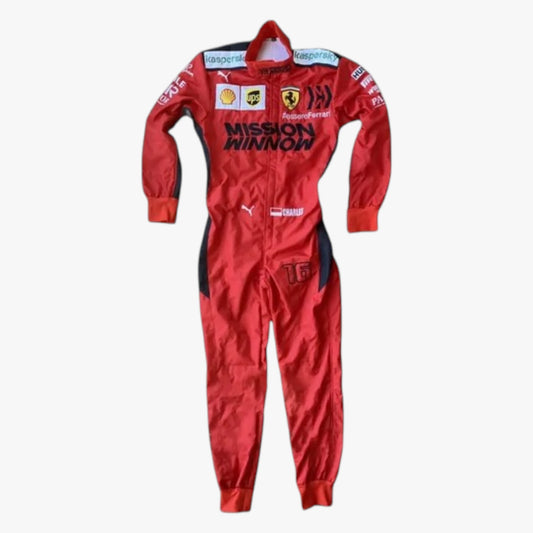 Charles Leclerc Ferrari 2020 Mission Winnow Embroidered F1 Racing Suit