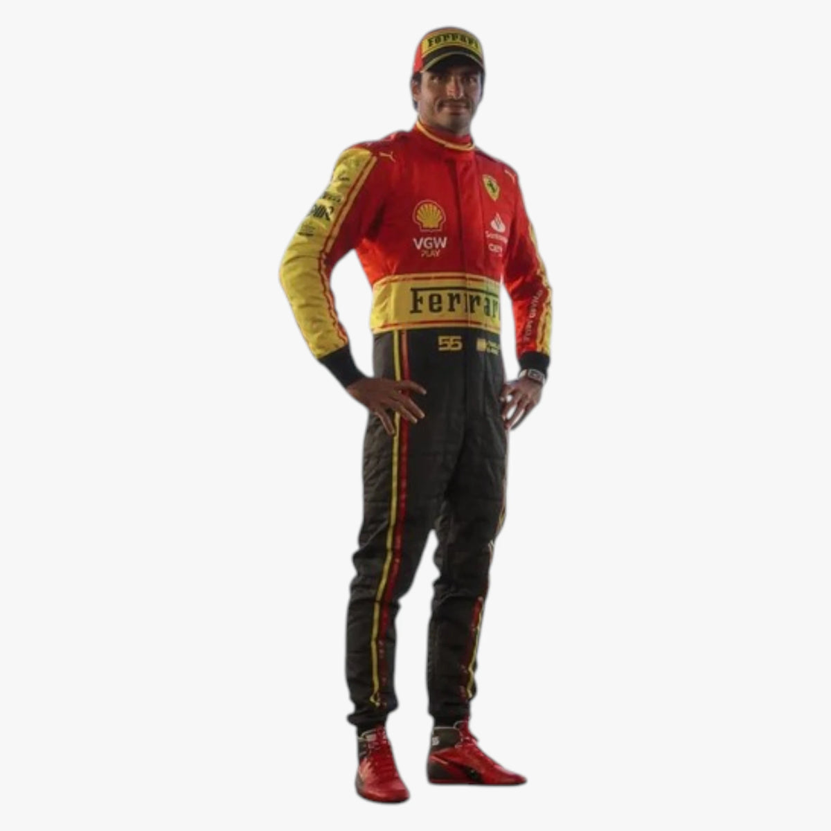 2023 Carlos Sainz Scuderia Ferrari Monza F1 Replica Racing Suit