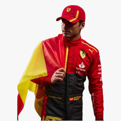 2023 Carlos Sainz Jr Scuderia Ferrari Spain GP F1 Replica Racing Suit
