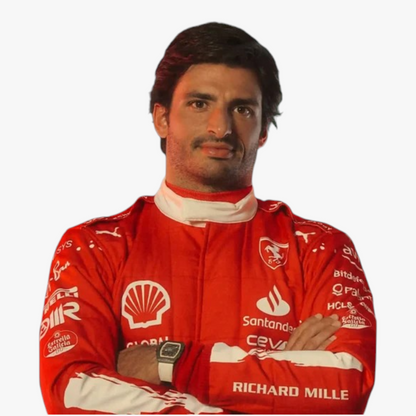 2023 Carlos Sainz Jr Las Vegas Grand Prix Scuderia Ferrari F1 Replica Racing Suit