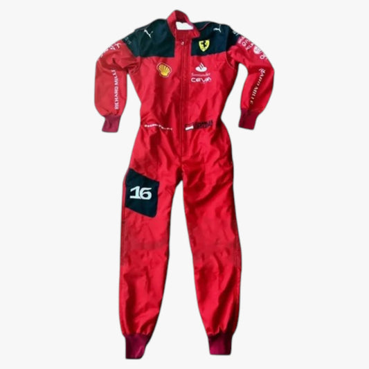 2023 Charles Leclerc Scuderia Ferrari Embroidery F1 Replica Race Suit