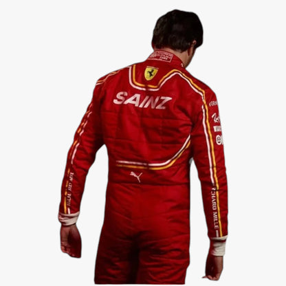 2024 Carlos Sainz Jr Scuderia Ferrari F1 Team Replica Racing Suit