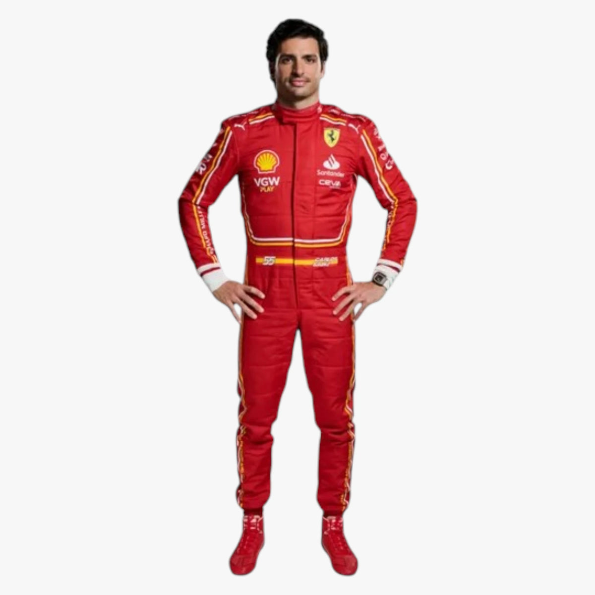 Carlos Sainz Jr Ferrari 2024 F1 Team Replica Motorsport Suit