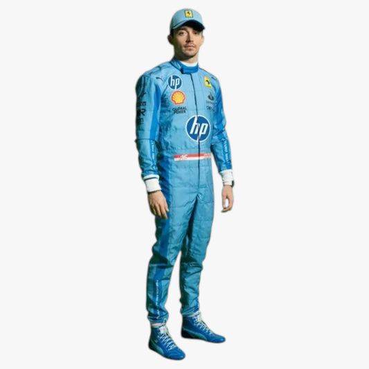 Charles Leclerc 2024 HP Miami Grand Prix Ferrari F1 Replica Racing Suit