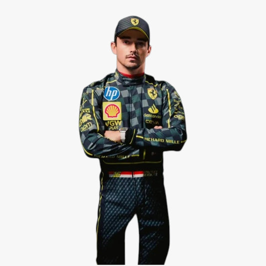 2024 Charles Leclerc Italy GP Scuderia Ferrari HP F1 Replica Racing Suit