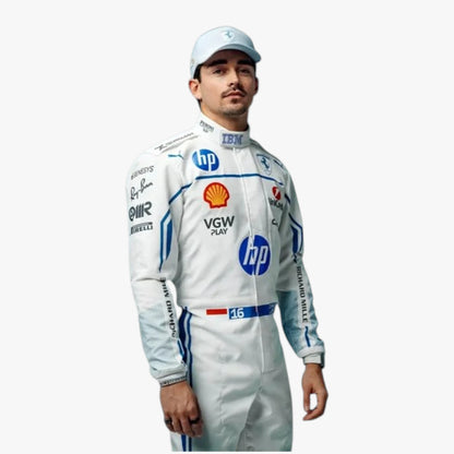 2025 Charles Leclerc Ferrari F1 Replica Racing Suit