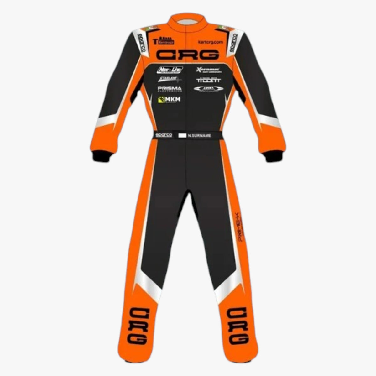 New 2025 CRG Go Kart Driver Racing Suit with Printed Graphics