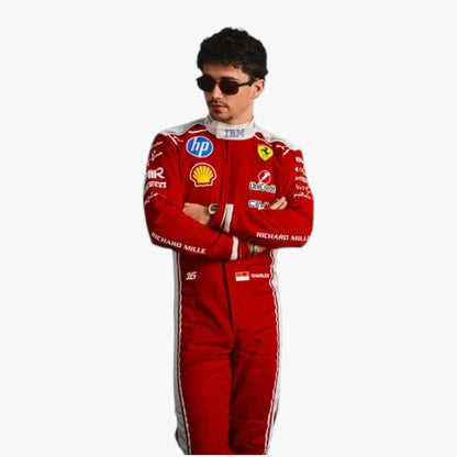 2026 Charles Leclerc Formula One Scuderia Ferrari HP F1 Team Replica Racing Suit