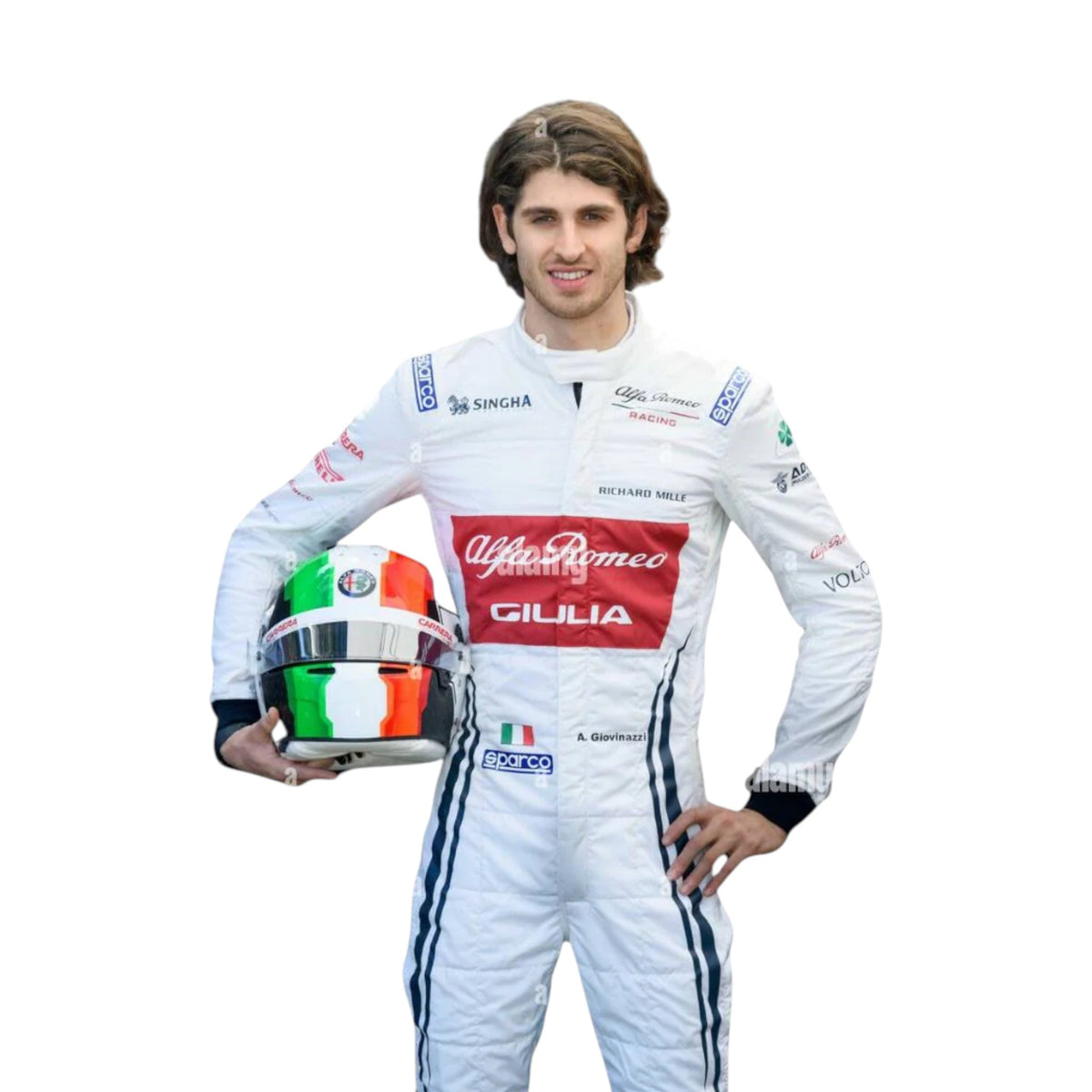 Antonio Giovinazzi 2019 Alfa Romeo F1 Race Suit - Grid X Racegearss image 2