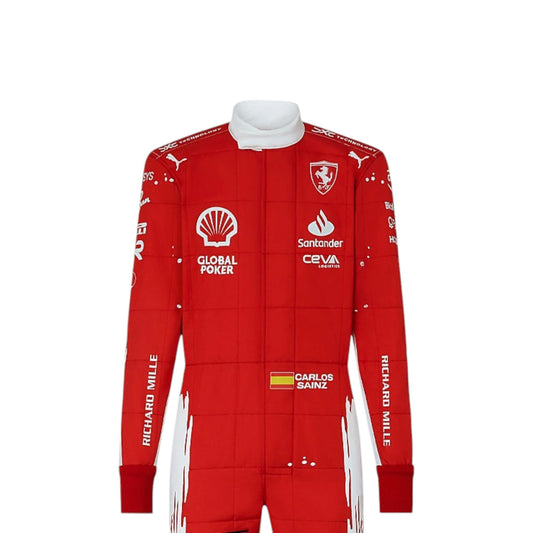 Carlos Sainz 2023 Ferrari (Las Vegas GP Special Edition) F1 Race Suit - Grid X Racegearss image 1
