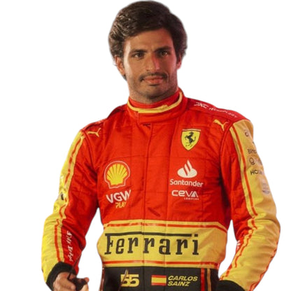 Carlos Sainz 2023 Ferrari Monza GP F1 Race Suit - Grid X Racegearss image 2
