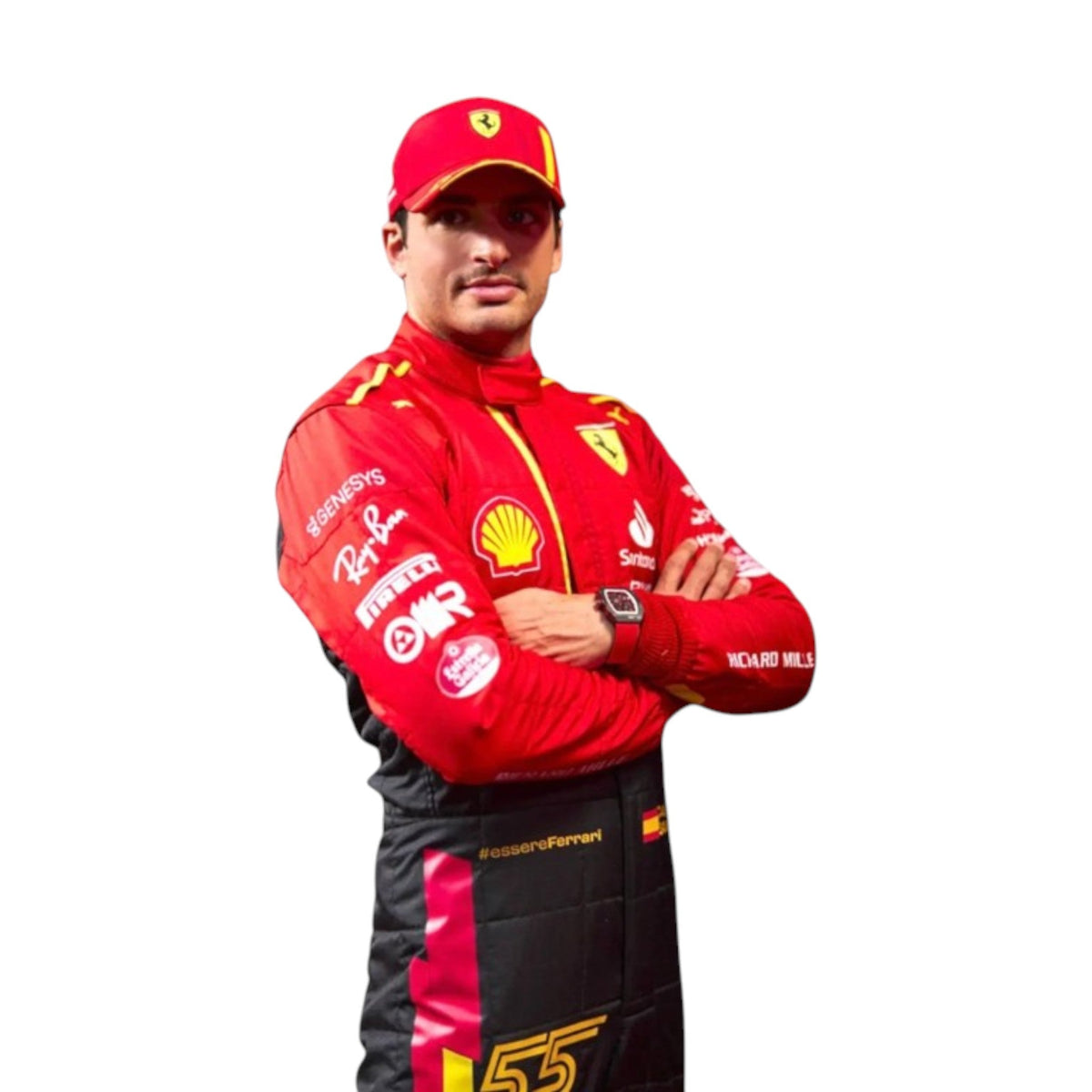 Carlos Sainz 2023 Ferrari Spain GP F1 Race Suit - Grid X Racegearss image 1