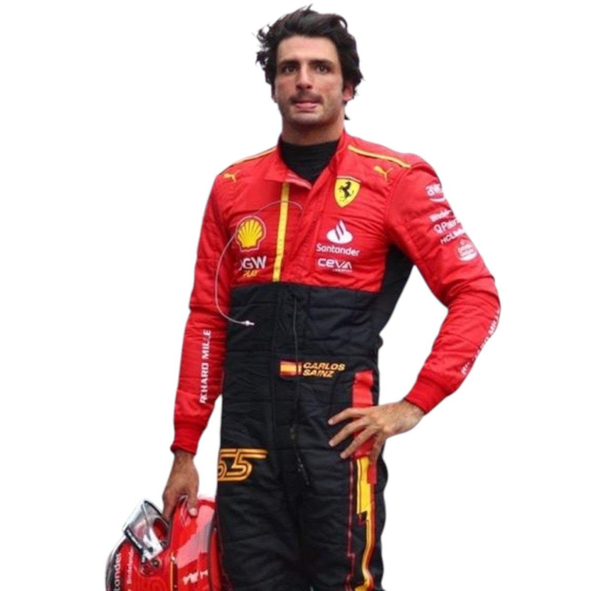 Carlos Sainz 2023 Ferrari Spain GP F1 Race Suit - Grid X Racegearss image 2