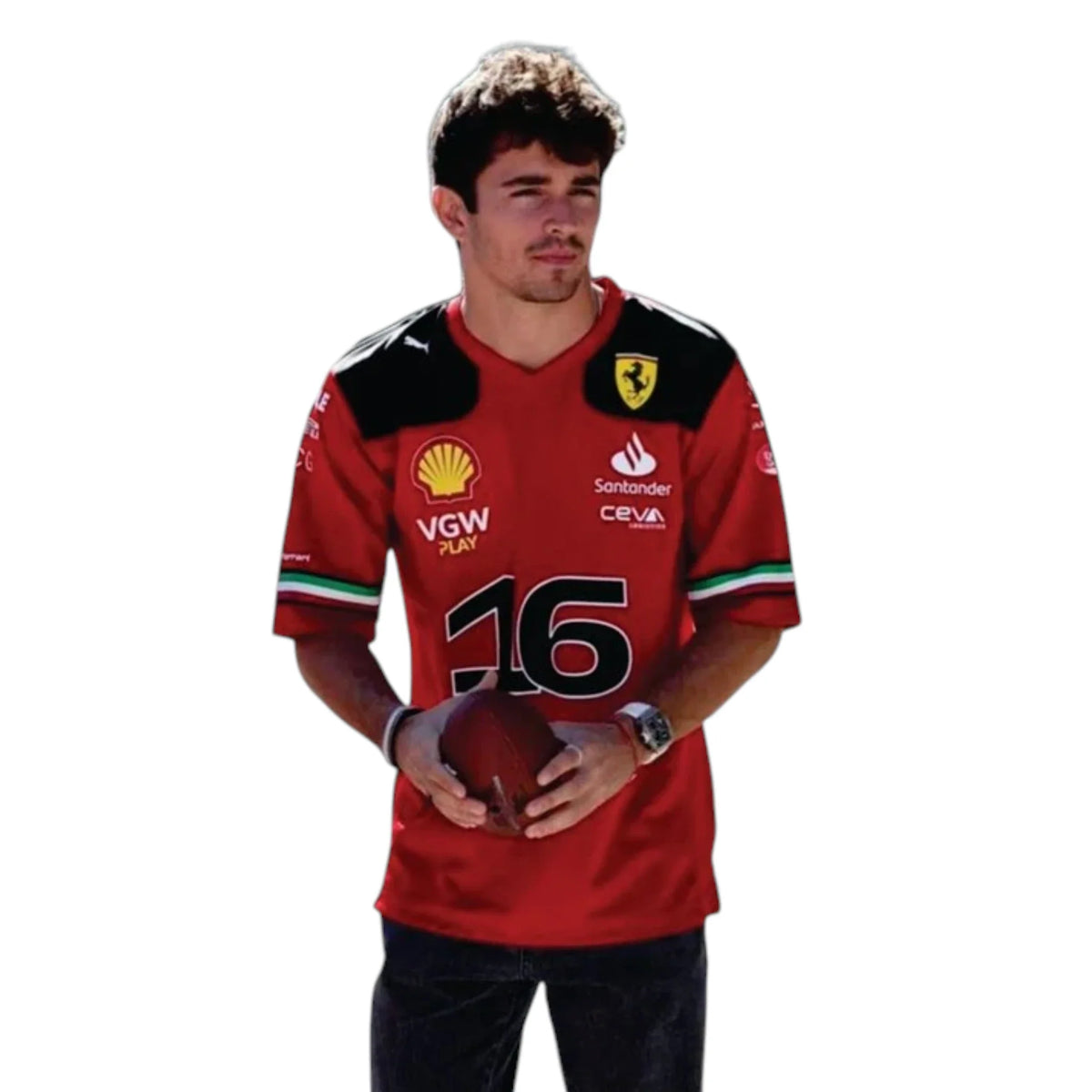 Charles Leclerc 2023 Ferrari F1 Racing T-Shirt - Grid X Racegearss image 2