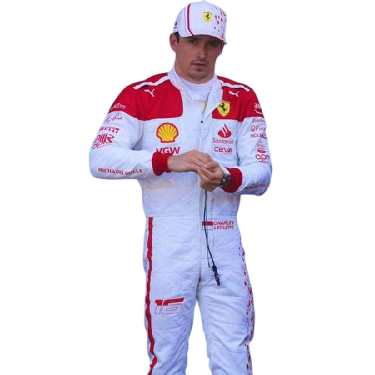 Charles Leclerc 2023 Ferrari Monaco GP F1 Race Suit - Grid X Racegearss image 1