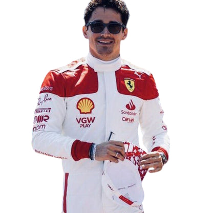 Charles Leclerc 2023 Ferrari Monaco GP F1 Race Suit - Grid X Racegearss image 3