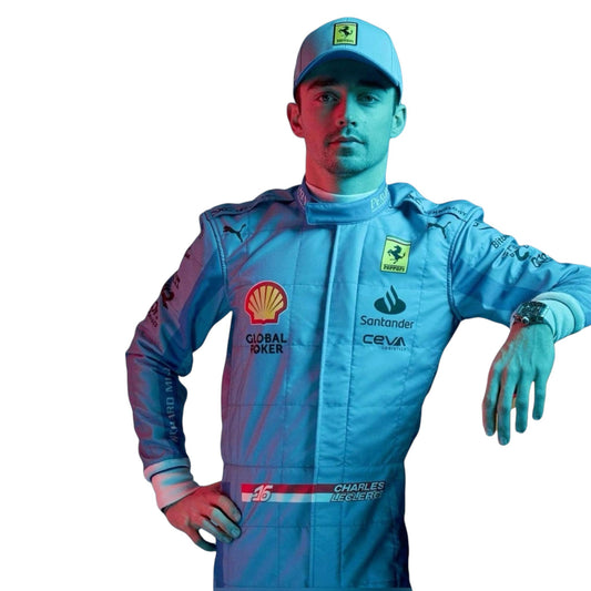 Charles Leclerc 2024 Ferrari Miami GP F1 Race Suit - Grid X Racegearss image 1