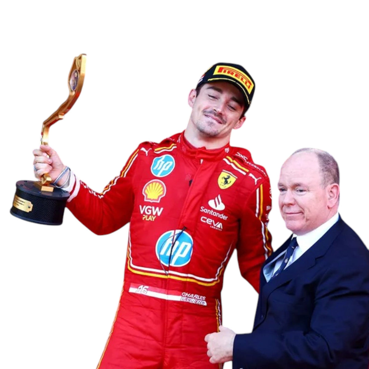 Charles Leclerc 2024 Ferrari Monaco GP F1 Race Suit - Grid X Racegearss image 3