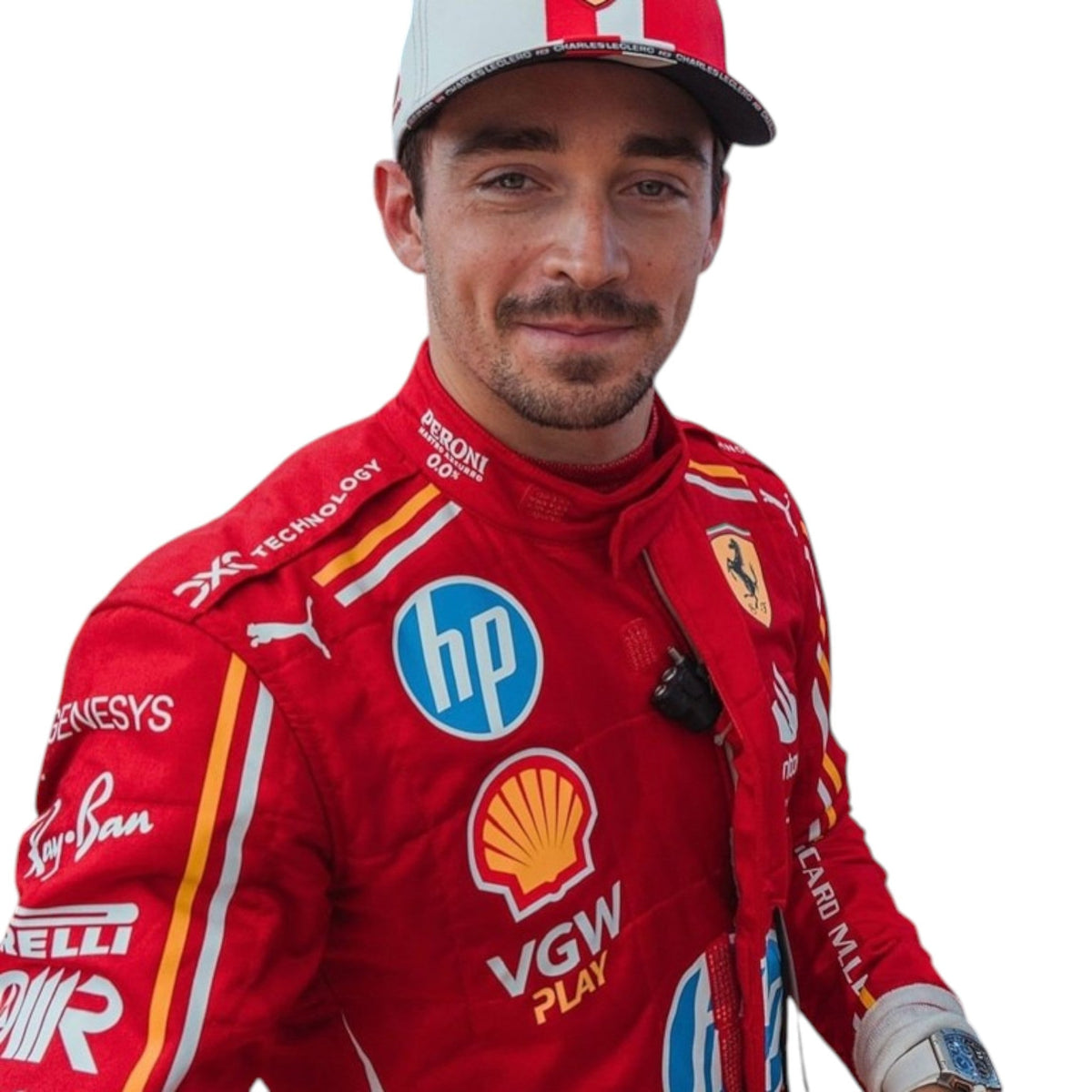 Charles Leclerc 2024 Ferrari Monaco GP F1 Race Suit - Grid X Racegearss image 6