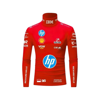 Charles Leclerc 2025 Ferrari F1 Undershirt (Red) - Grid X Racegearss image 1
