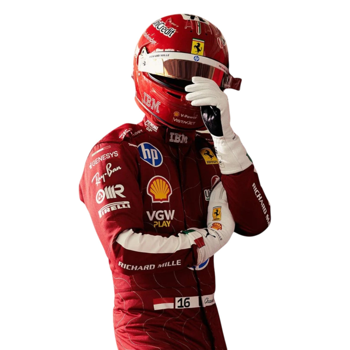Charles Leclerc 2025 Ferrari Monza GP F1 Race Suit - Grid X Racegearss image 5