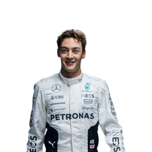 George Russel 2024 Mercedes-AMG Petronas Qatar GP F1 Race Suit - Grid X Racegearss image 1