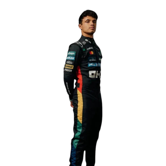 Lando Norris 2025 Mclaren Silverstone British GP F1 Race Suit - Grid X Racegearss image 1