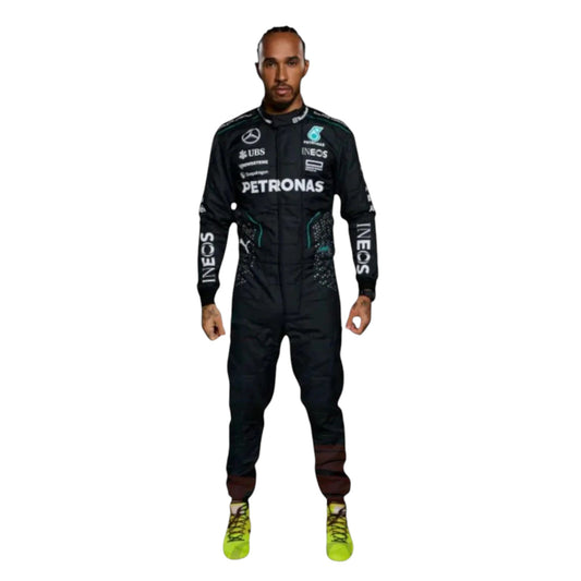 Lewis Hamilton 2024 Mercedes AMG Petronas F1 Race Suit - Grid X Racegearss image 1