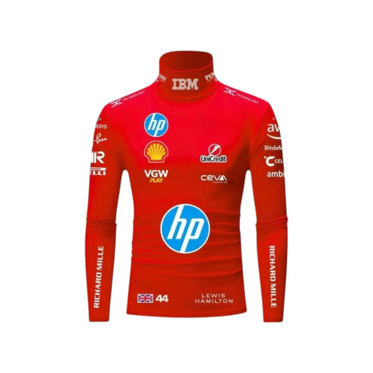 Lewis Hamilton 2025 Ferrari F1 Undershirt (Red) - Grid X Racegearss image 1