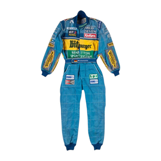 Michael Schumacher 1995 Benetton F1 Racing Suit - Grid X Racegearss image 1