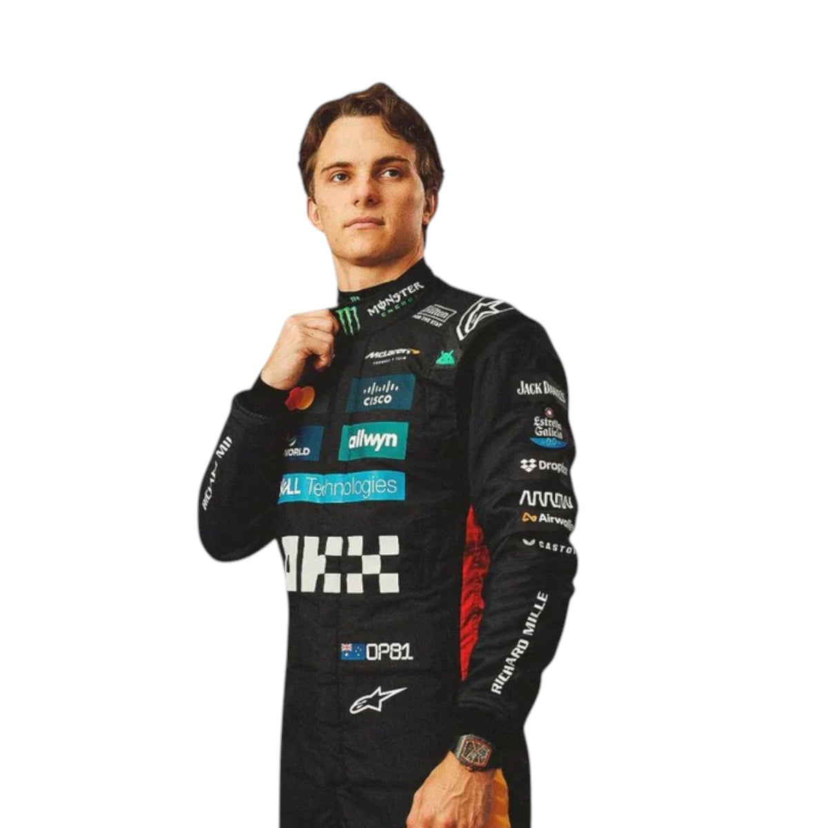 Oscar Piastri 2025 Mclaren Silverstone British F1 Race Suit - Grid X Racegearss image 2