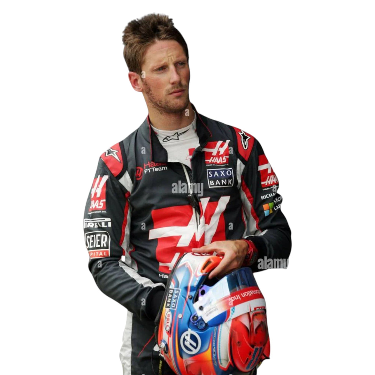 Romain Grosjean 2016 Haas F1 Race Suit - Grid X Racegearss image 2