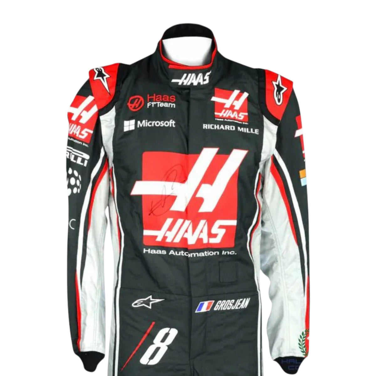 Romain Grosjean 2017 Haas F1 Race Suit - Grid X Racegearss image 2