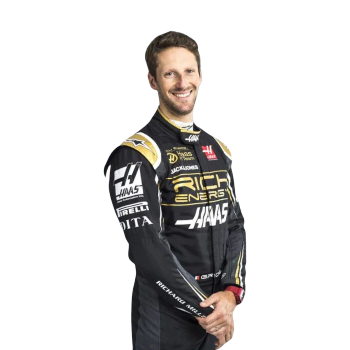 Romain Grosjean 2019 Haas F1 Race Suit - Grid X Racegearss image 2