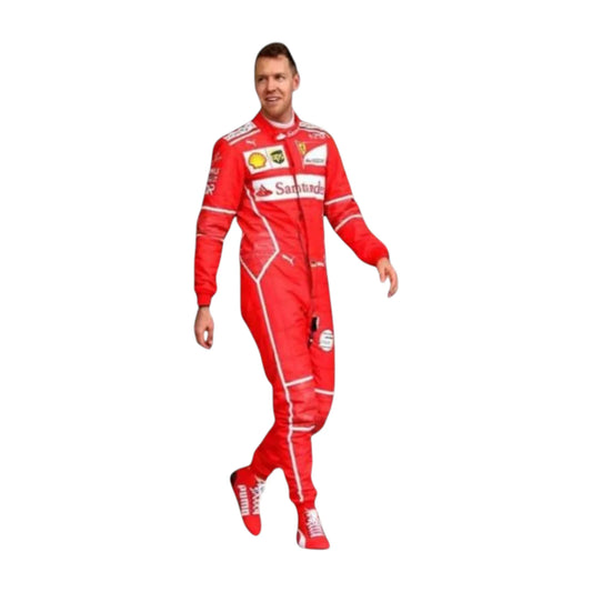 Sebastian Vettel 2017 Ferrari F1 Racing Suit - Grid X Racegearss image 1