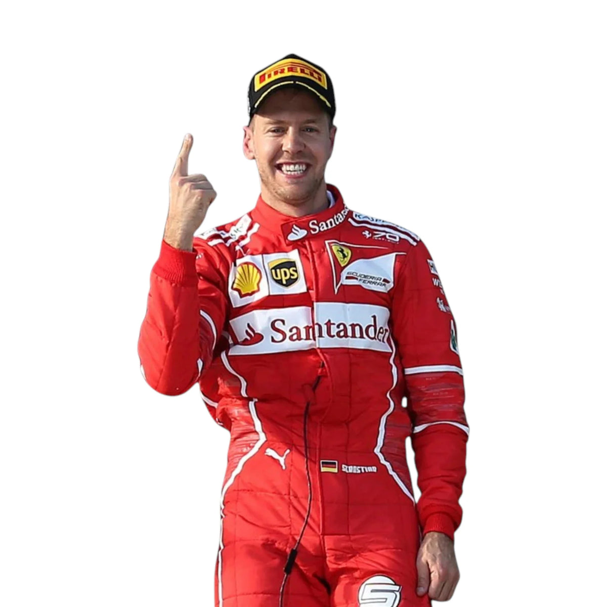Sebastian Vettel 2017 Ferrari F1 Racing Suit - Grid X Racegearss image 3