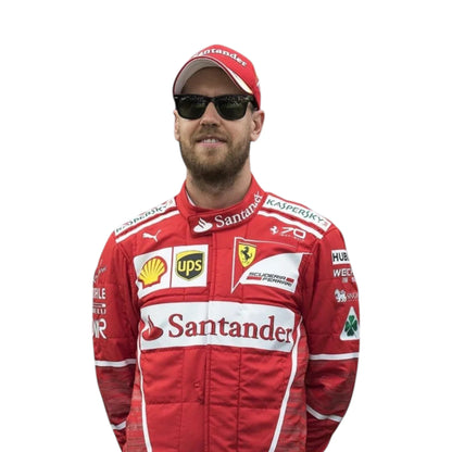 Sebastian Vettel 2017 Ferrari F1 Racing Suit - Grid X Racegearss image 4