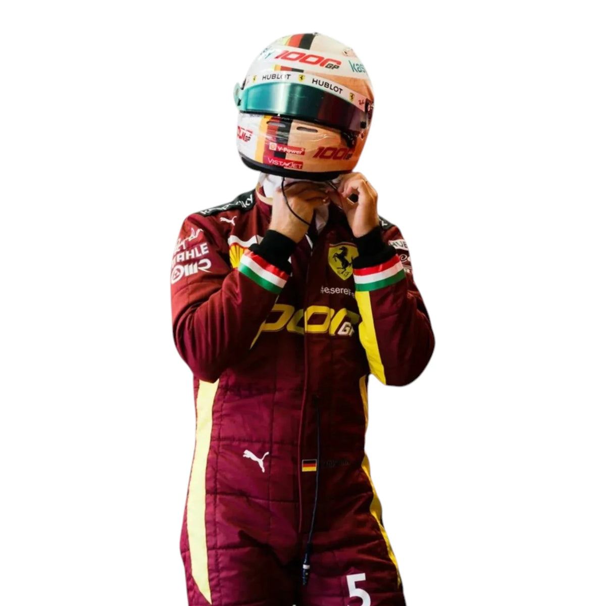 Sebastian Vettel 2020 Ferrari 1000 GP F1 Racing Suit - Grid X Racegearss image 3