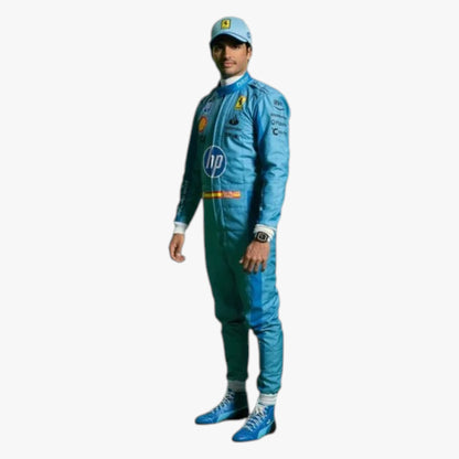 2024 Ferrari Carlos Sainz Jr Miami Grand Prix Replica Motorsport Suit