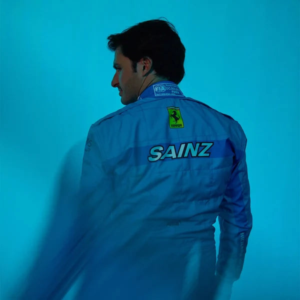2024 Ferrari Carlos Sainz Jr Miami GP Motorsport Replica Racing Suit
