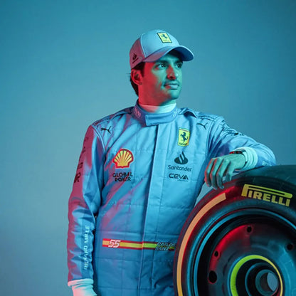 Carlos Sainz Jr 2024 Ferrari F1 Miami Grand Prix Replica Race Suit