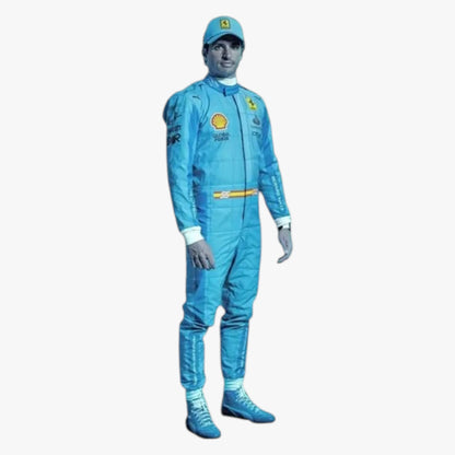 2024 Carlos Sainz Jr Miami Grand Prix Scuderia Ferrari F1 Replica Racing Suit