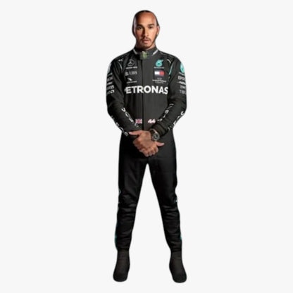 2021 Lewis Hamilton Mercedes Formula 1 Team Replica Racing Suit