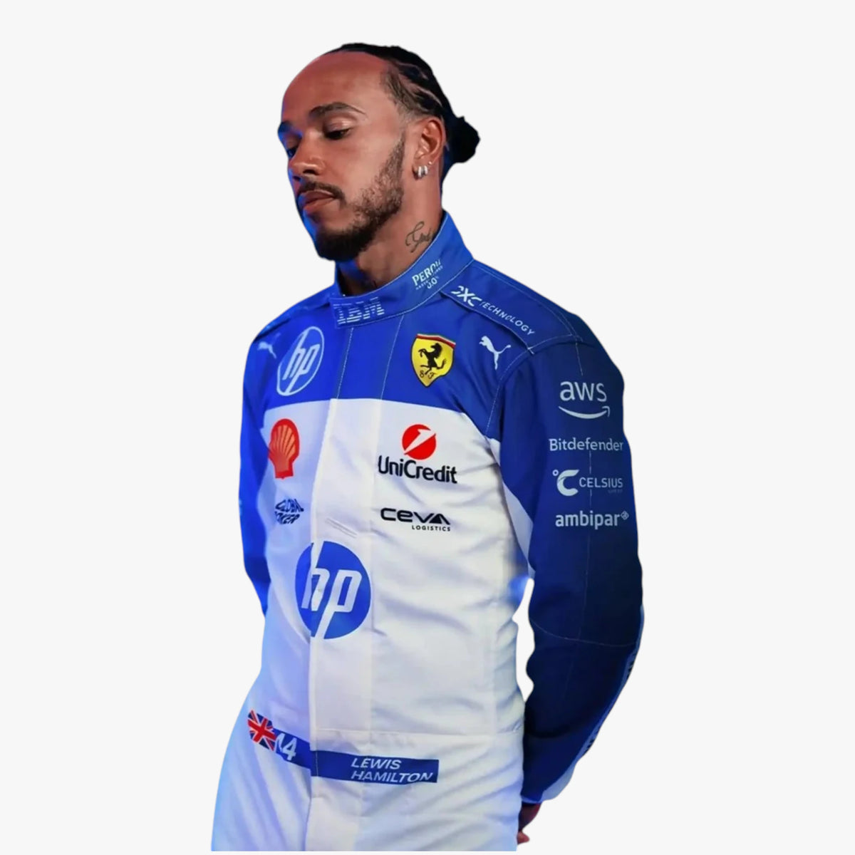 2025 Lewis Hamilton Scuderia Ferrari HP Formula 1 Replica Race Suit