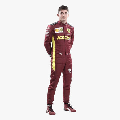 2020 Charles Leclerc Scuderia Ferrari 1000 GP Replica F1 Race Suit