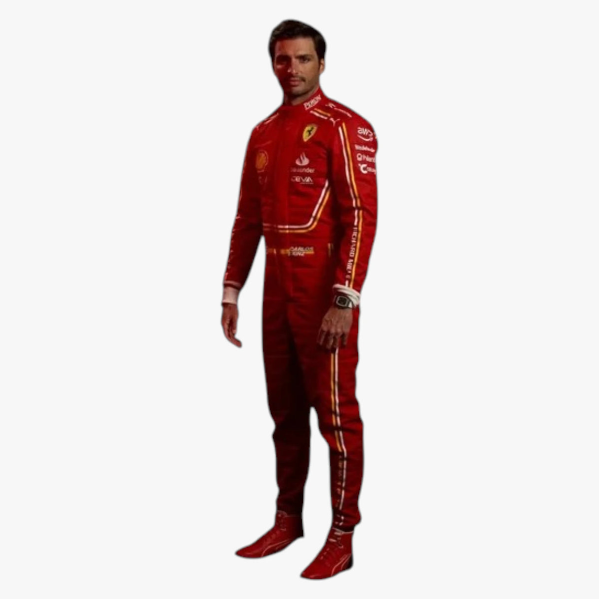 Carlos Sainz Jr Ferrari 2024 F1 Team Replica Motorsport Suit