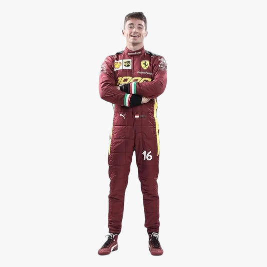 2020 Charles Leclerc Scuderia Ferrari 1000 GP Replica F1 Race Suit